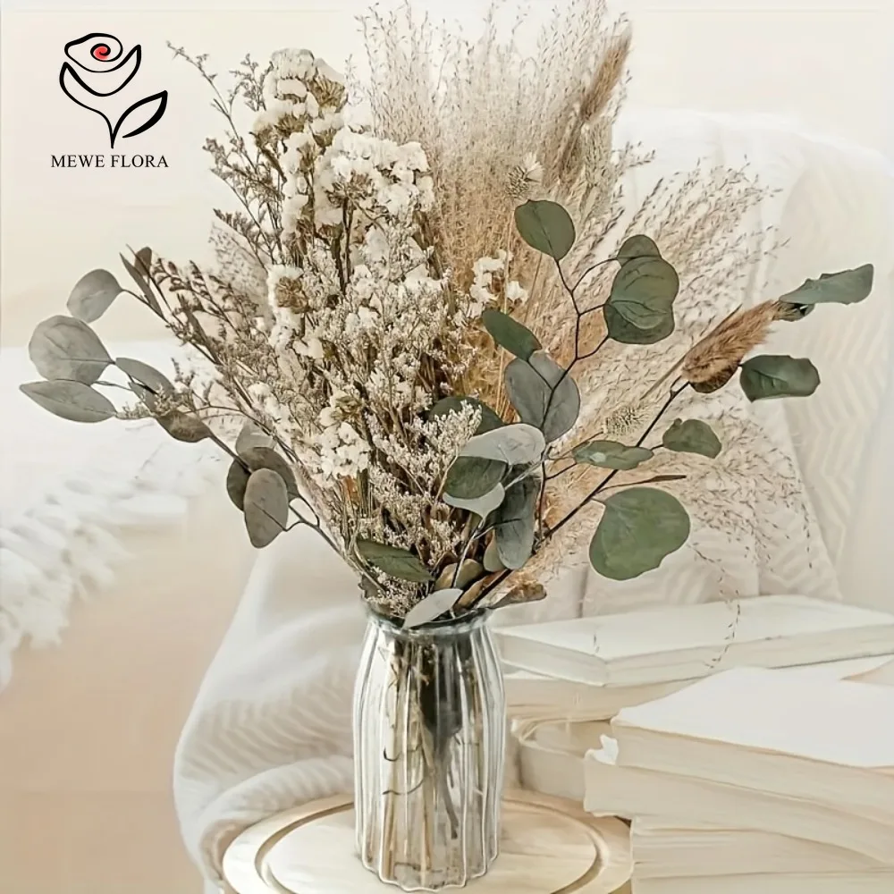 Dried Pampas Bundle - Buquê de flores secas naturais, moderno,