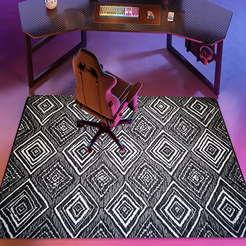 Interior Design Monochrome - Tapete retangular minimalista com design monocromático