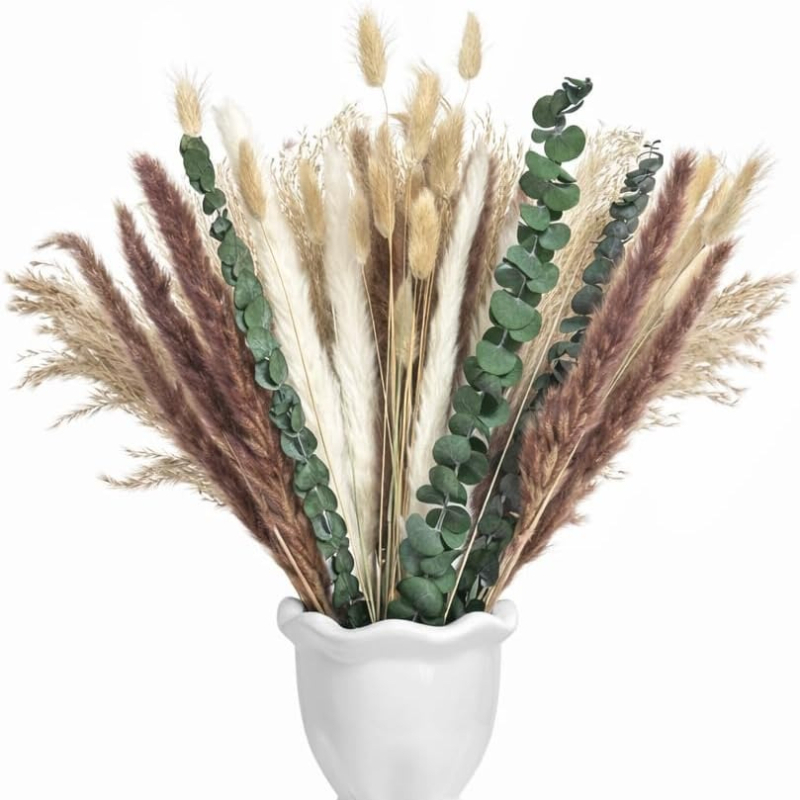 Dried Pampas Bundle - Pacote de 65 Peças de Flores