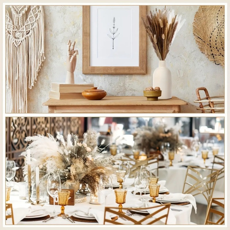 110 Peças de Arranjos Florais  - Dried Pampas Bundle avaliação e preço