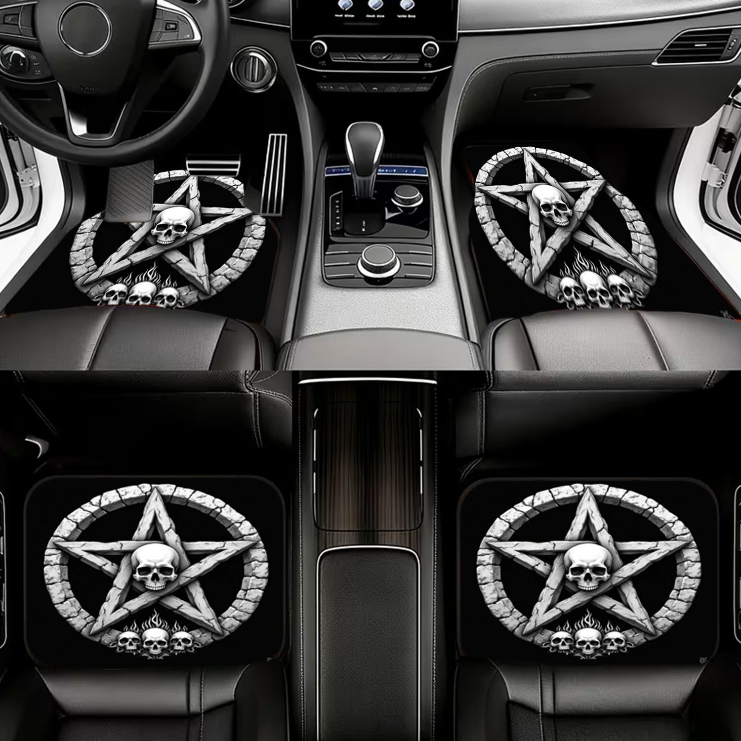 Tapetes de carro 4 peças, desi - Interior Design Monochrome avaliação e preço