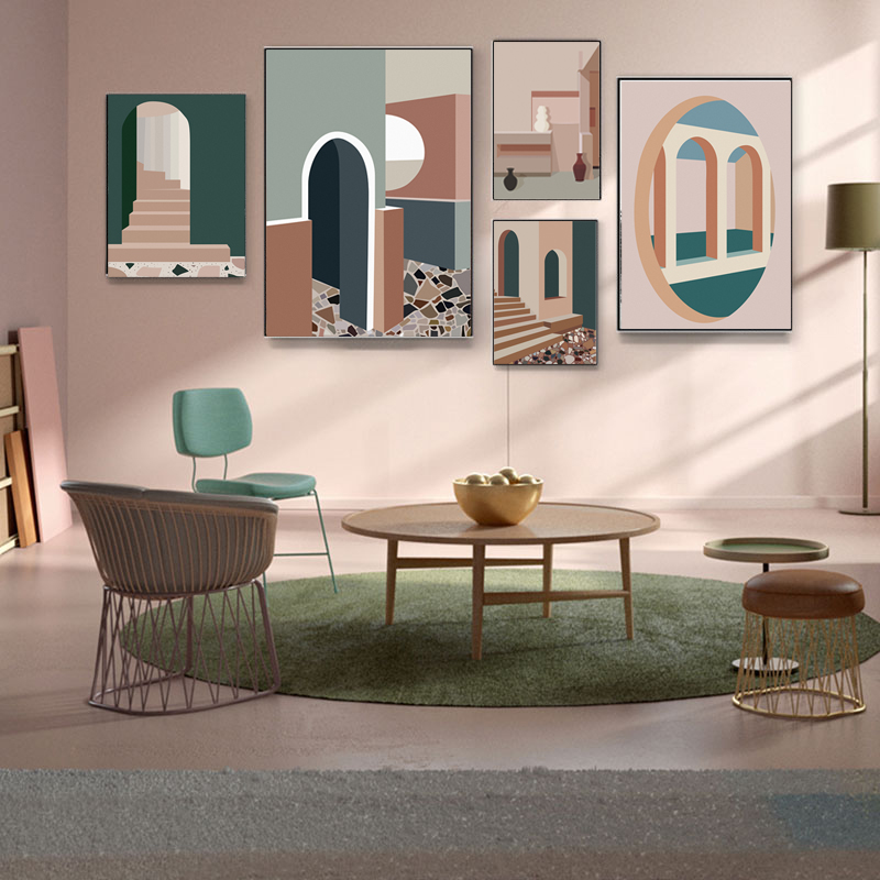 Retro morandi edifício arte em - Interior Design Build avaliação e preço